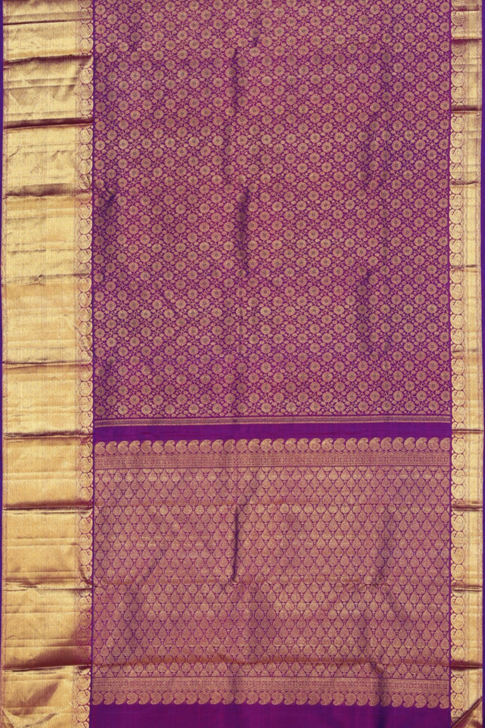 Collection of Arani Silk Purple Saree in a gallery layout