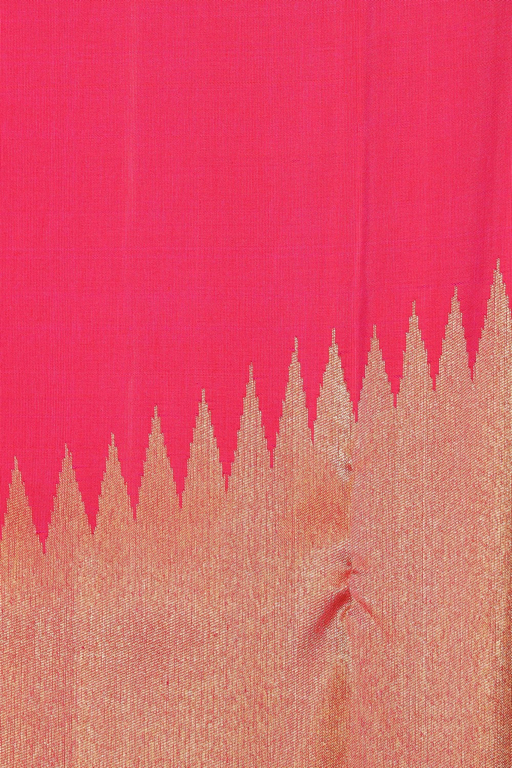 Collection of Arani Silk Fuchsia Pink Saree in a gallery layout