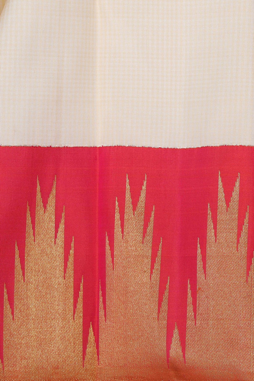 Collection of Arani Silk Off-White Saree in a gallery layout