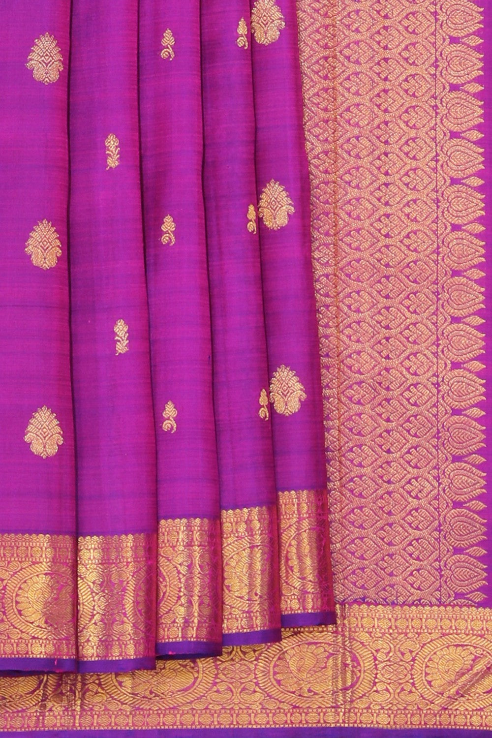 Collection of Arani Silk Violet Saree in a gallery layout