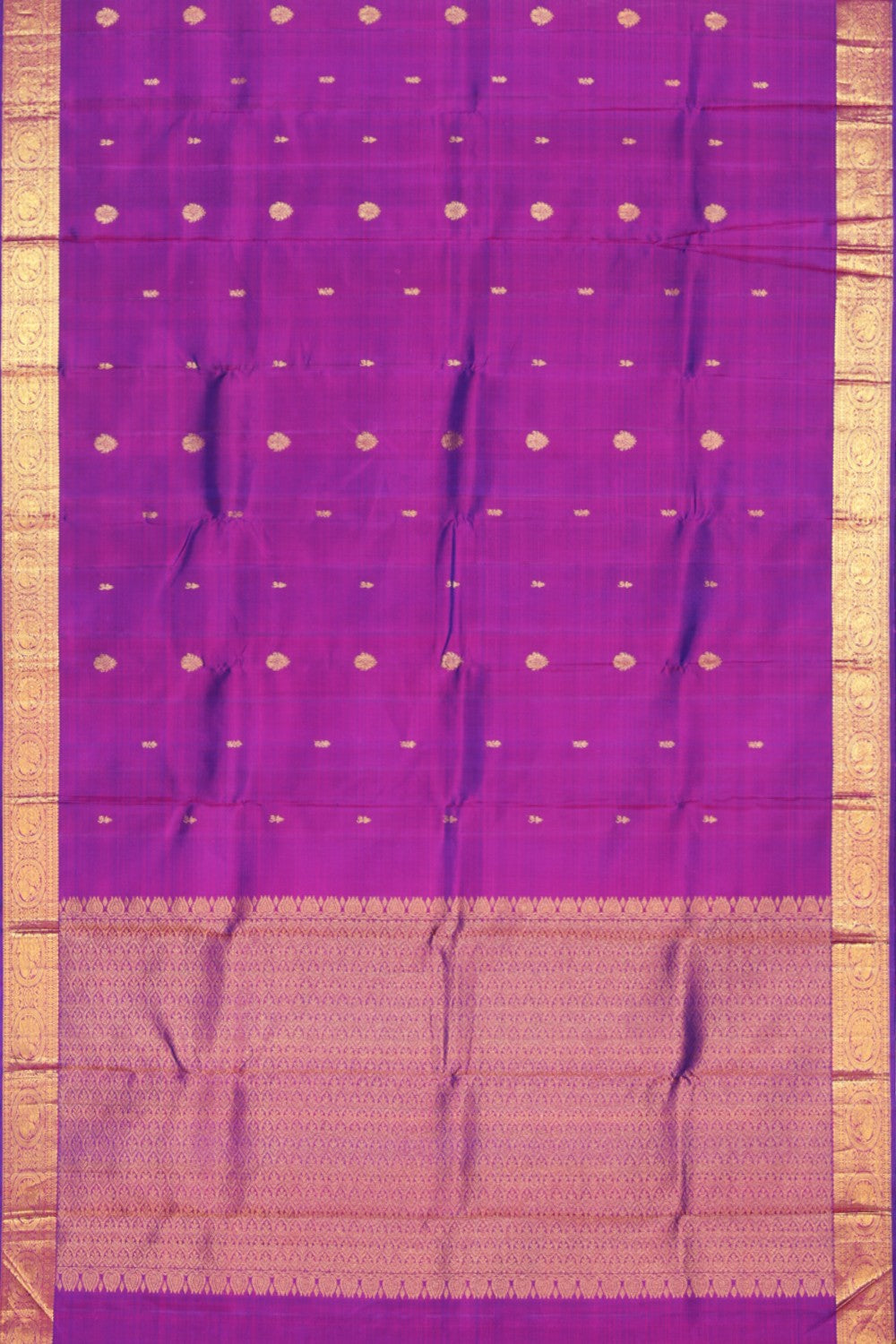 Collection of Arani Silk Violet Saree in a gallery layout