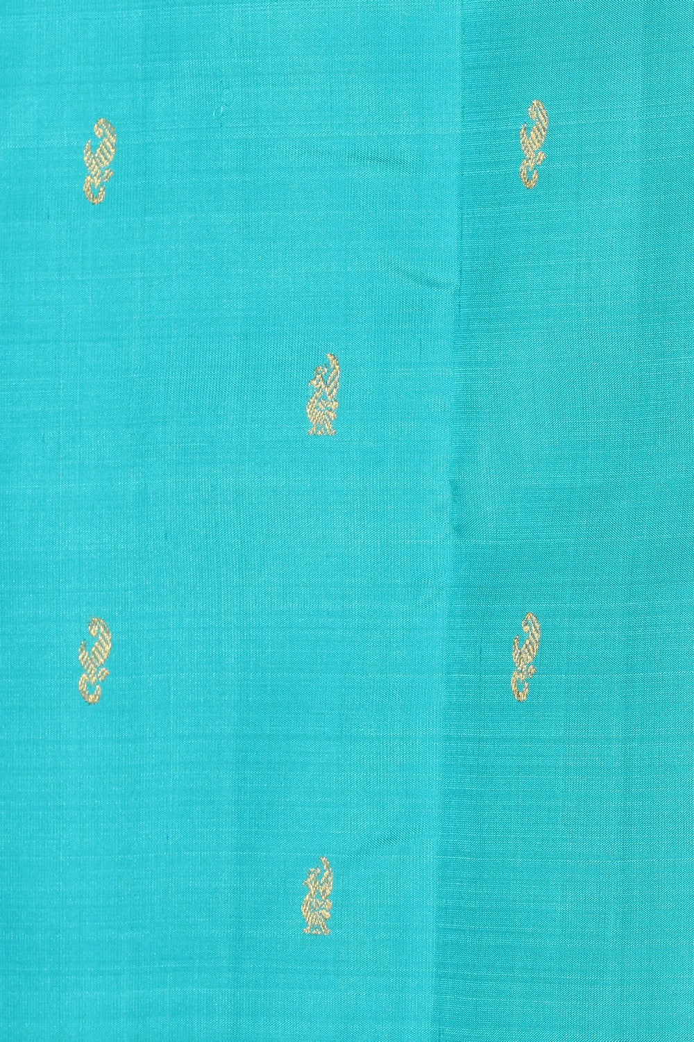 Collection of Arani Silk Sea Blue Saree in a gallery layout