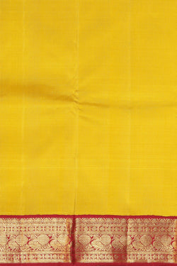 Collection of Arani Silk Spring Yellow Saree in a gallery layout