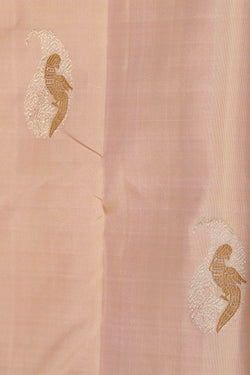 Collection of Arani Silk Peach Saree in a gallery layout