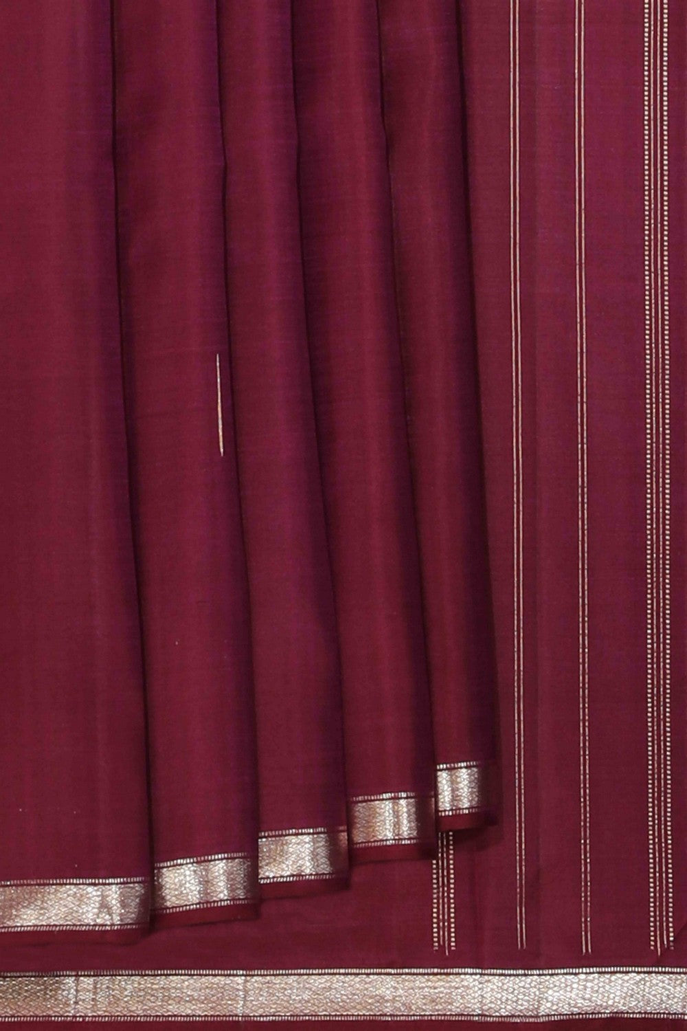 Collection of Arani Silk Maroon Saree in a gallery layout