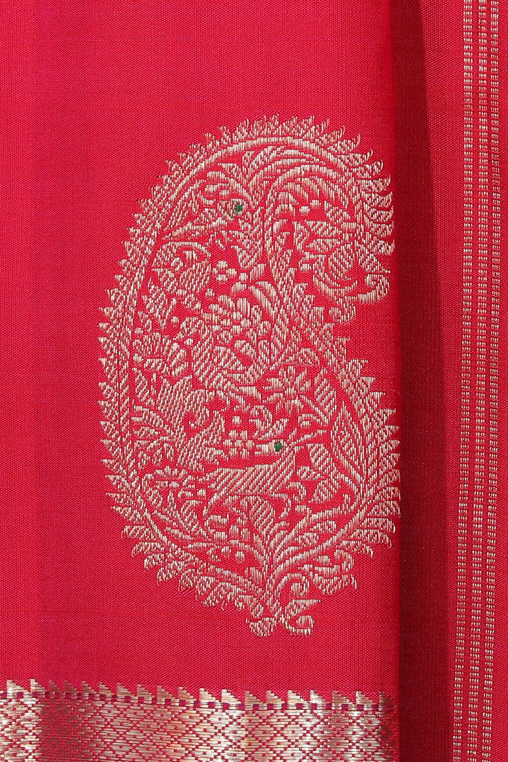 Collection of Arani Silk Pink Saree in a gallery layout