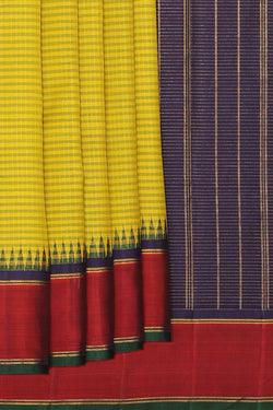 Collection of Arani Silk Spring Yellow Saree in a gallery layout