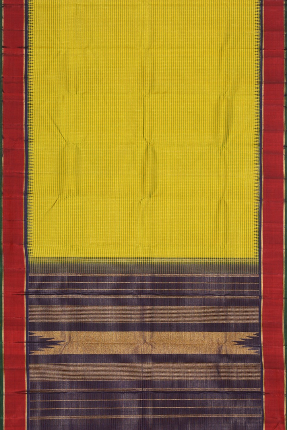 Collection of Arani Silk Spring Yellow Saree in a gallery layout