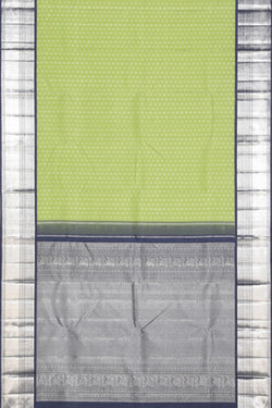 Collection of Arani Silk Mint Green Saree in a gallery layout