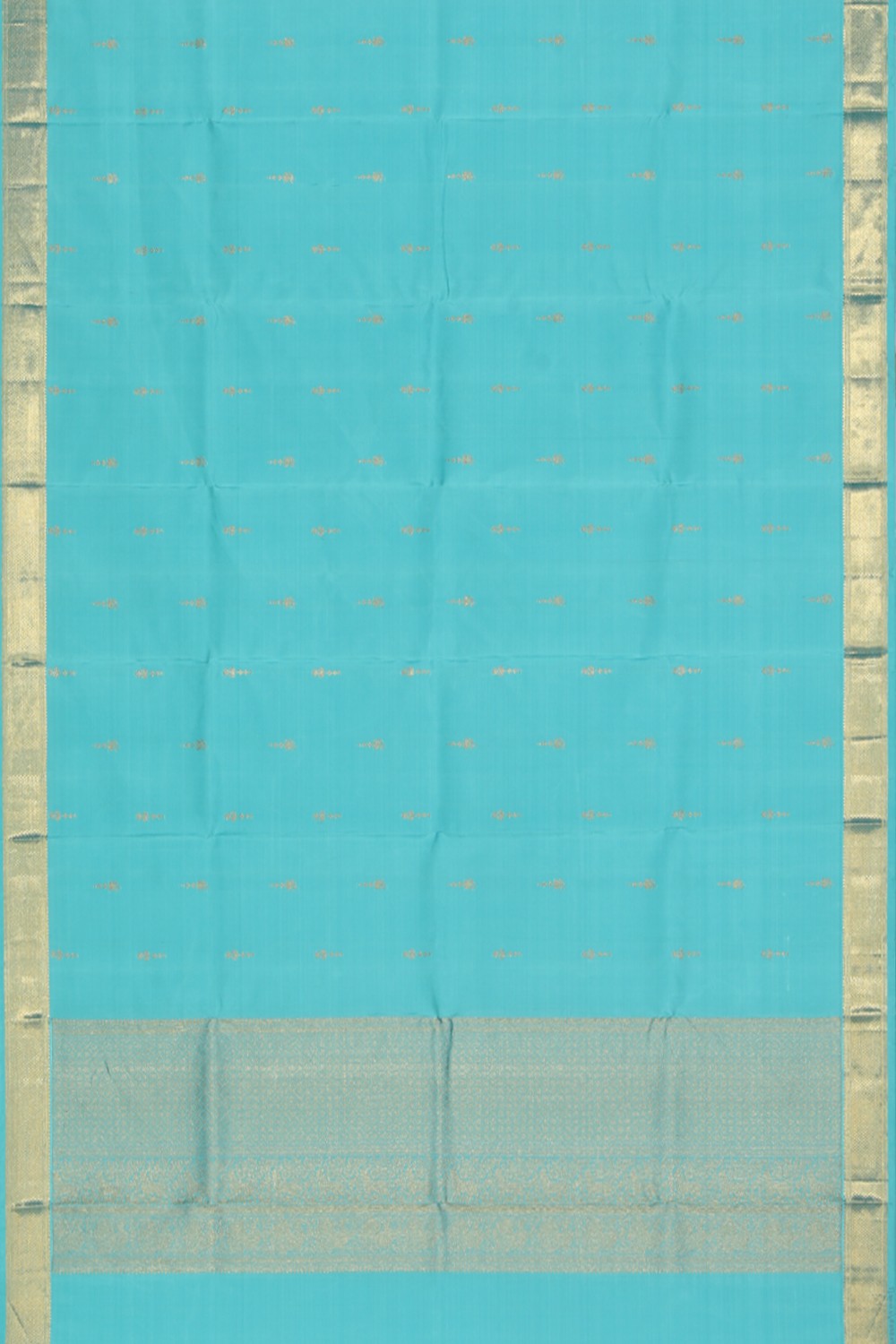 Collection of Arani Silk Sky Blue Dupatta in a gallery layout