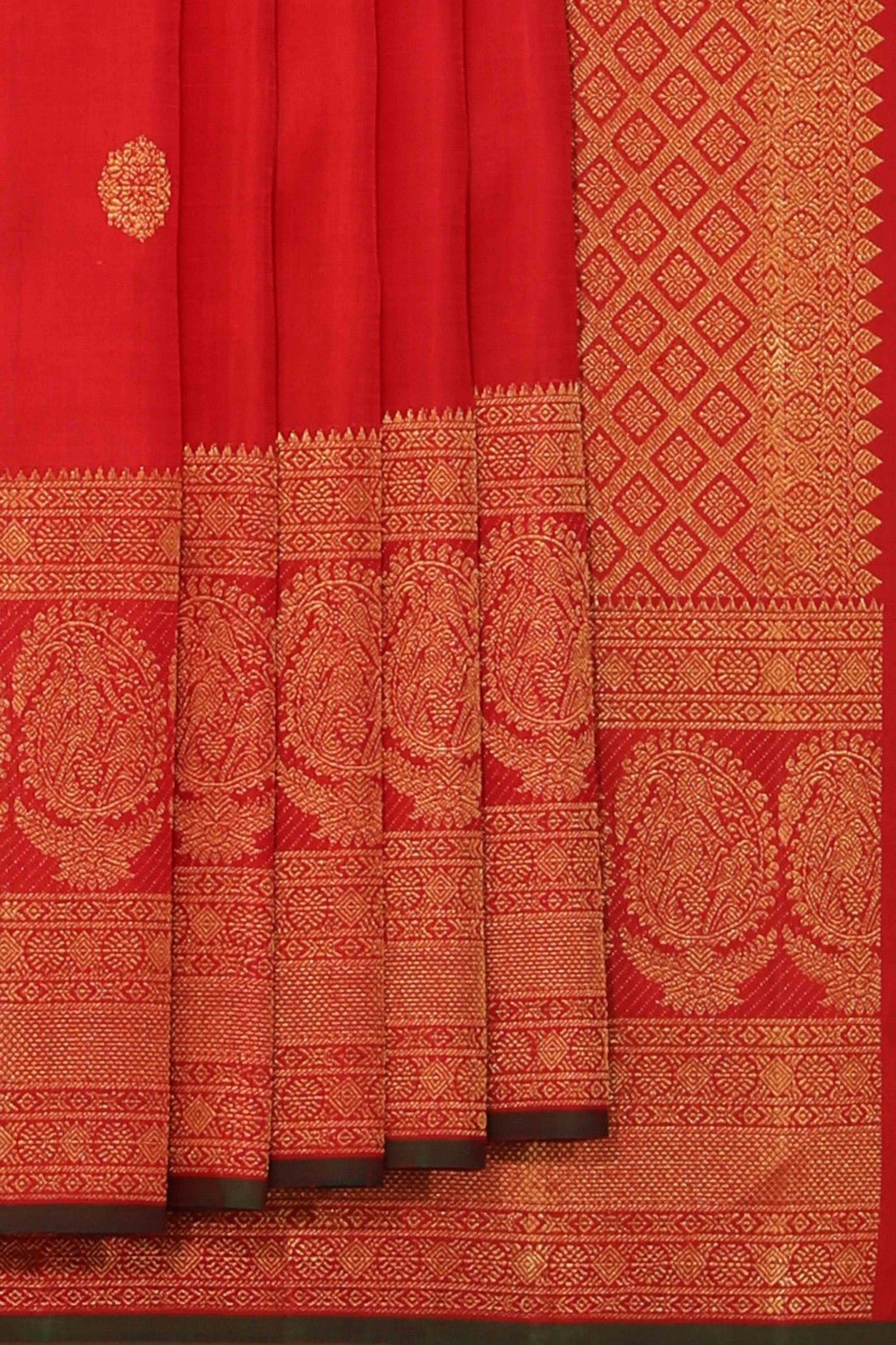 Collection of Arani Silk Red Saree in a gallery layout