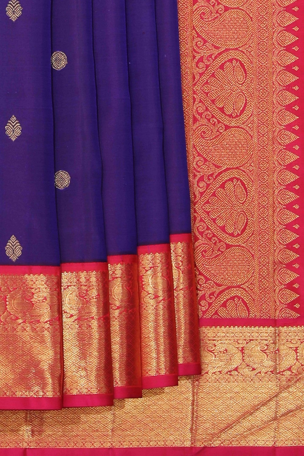 Collection of Arani Silk Purple Saree in a gallery layout