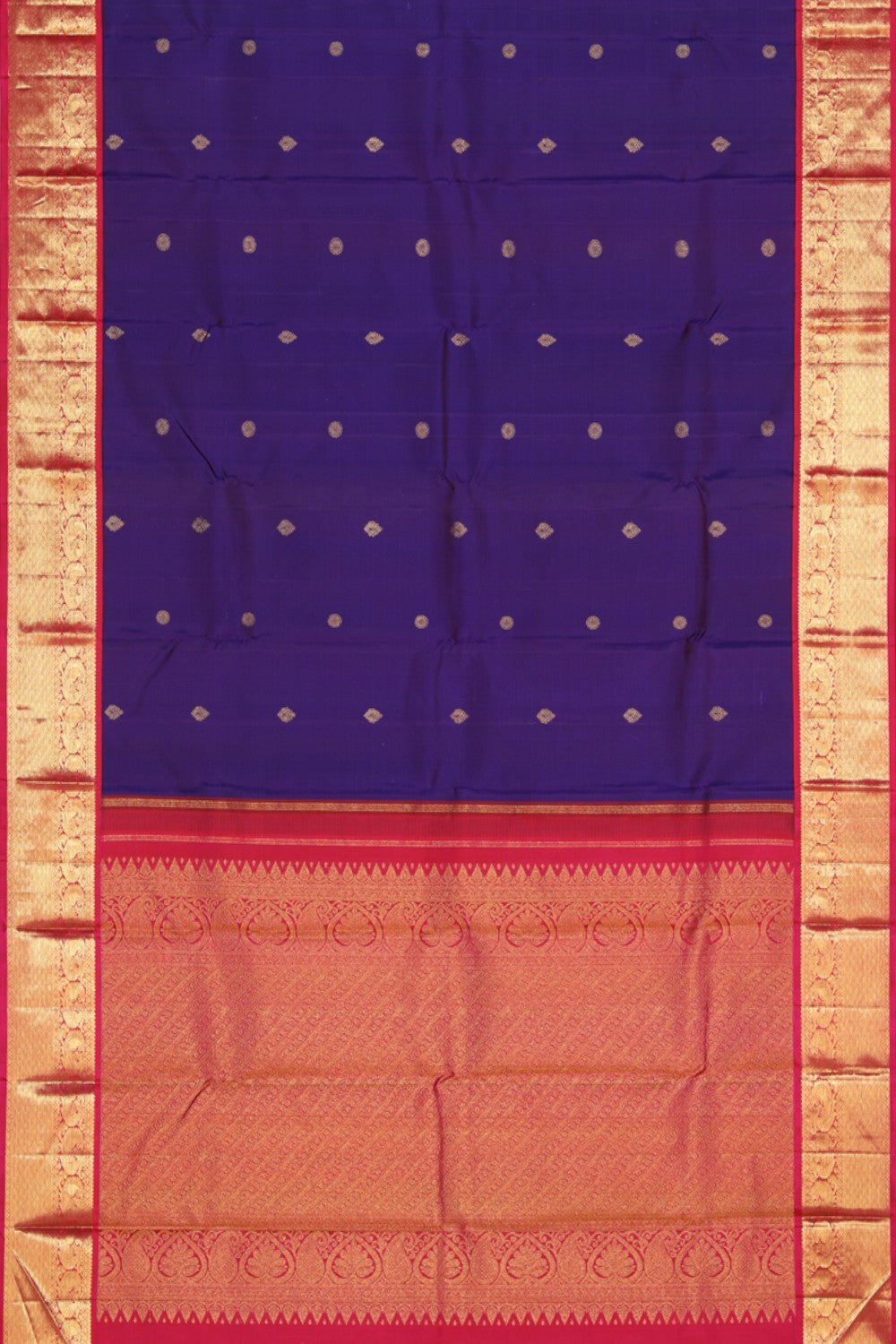 Collection of Arani Silk Purple Saree in a gallery layout