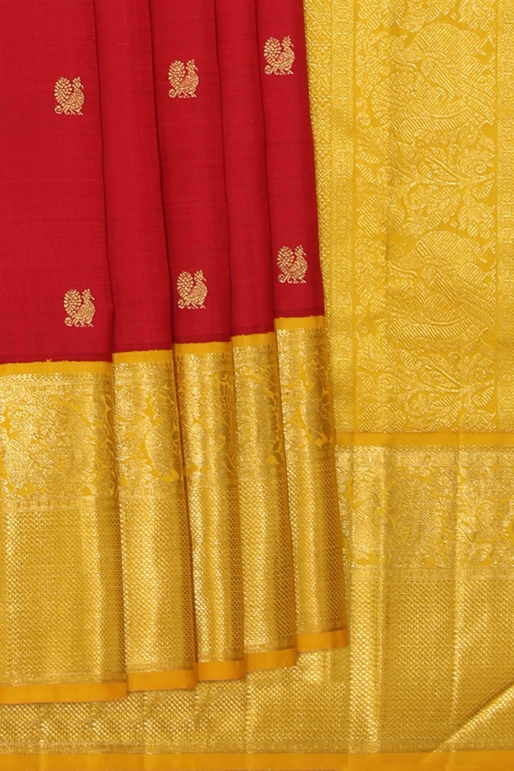 Collection of Arani Silk Red Saree in a gallery layout