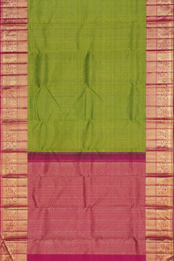 Collection of Arani Silk Green Saree in a gallery layout