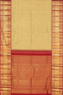 Collection of Kanjivaram Silk Gold Saree in a gallery layout