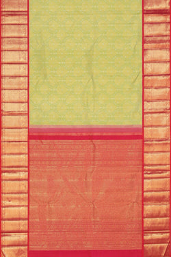 Image of Kanjivaram Silk Mint-Green Saree