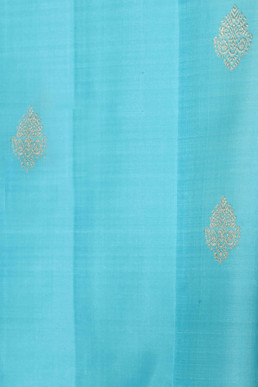 Collection of Kanjivaram Silk Turquoise Blue Saree in a gallery layout