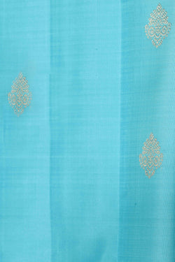 Image of Kanjivaram Silk Turquoise Blue Saree