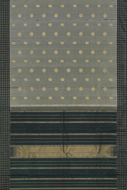 Collection of Kanjivaram Silk Grey Saree in a gallery layout