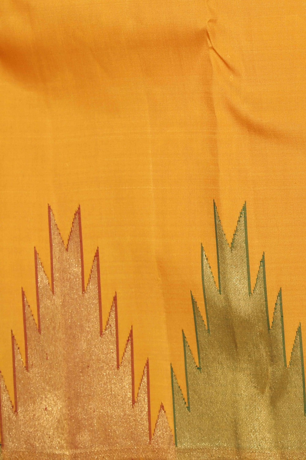 Collection of Kanjivaram Silk Mustard Saree in a gallery layout