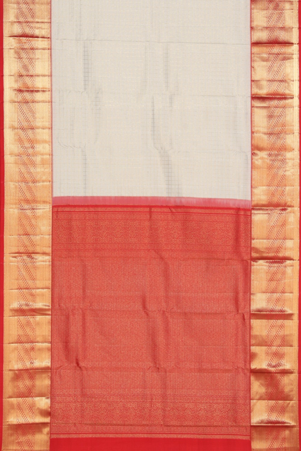 Collection of Kanchipattu Brocade Off-White Saree in a gallery layout