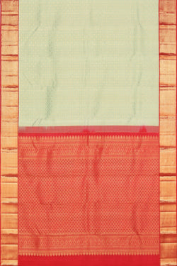 Collection of Kanchipattu Brocade Mint Green Saree in a gallery layout