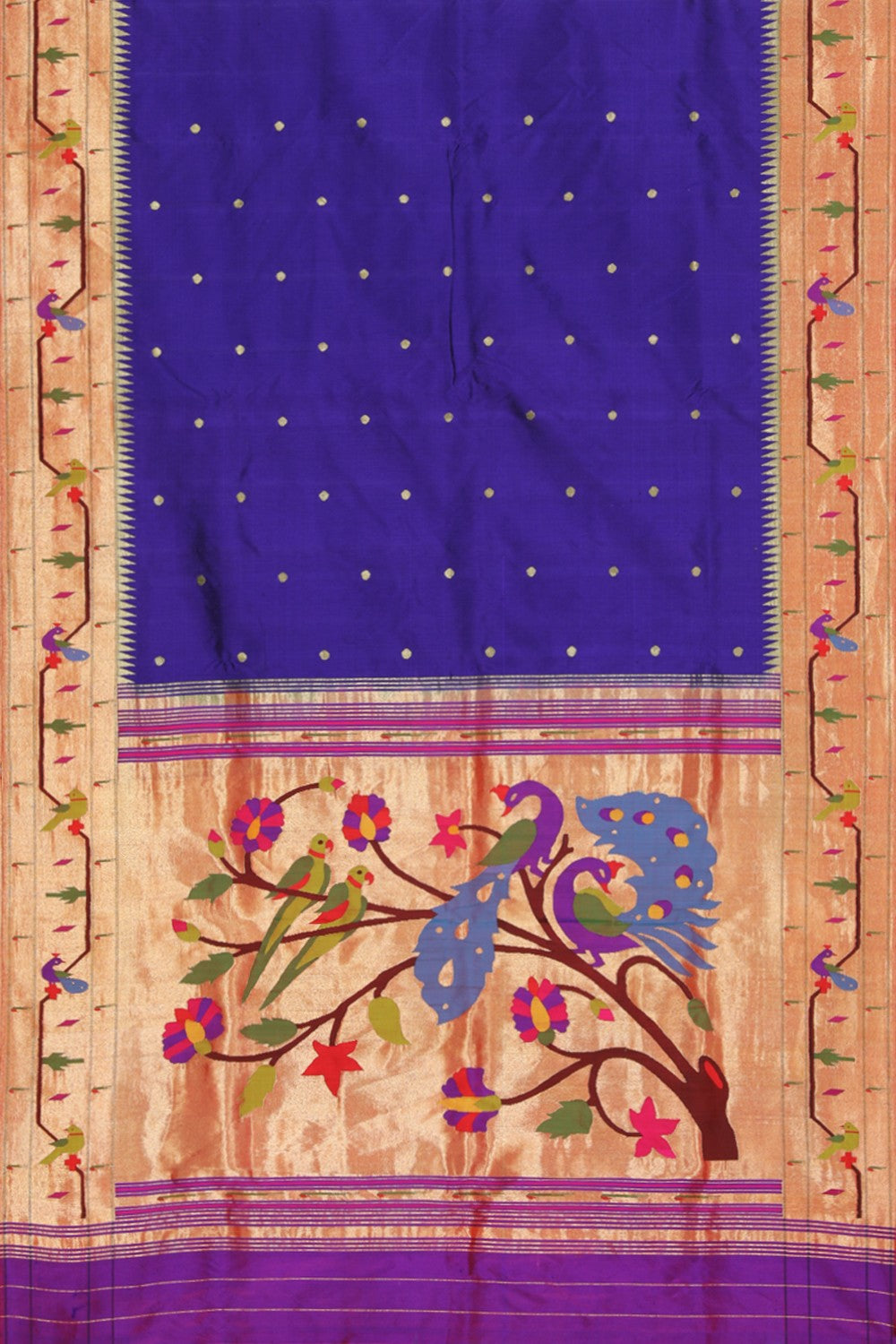 Collection of Paithani A Beautiful Purple Saree in a gallery layout