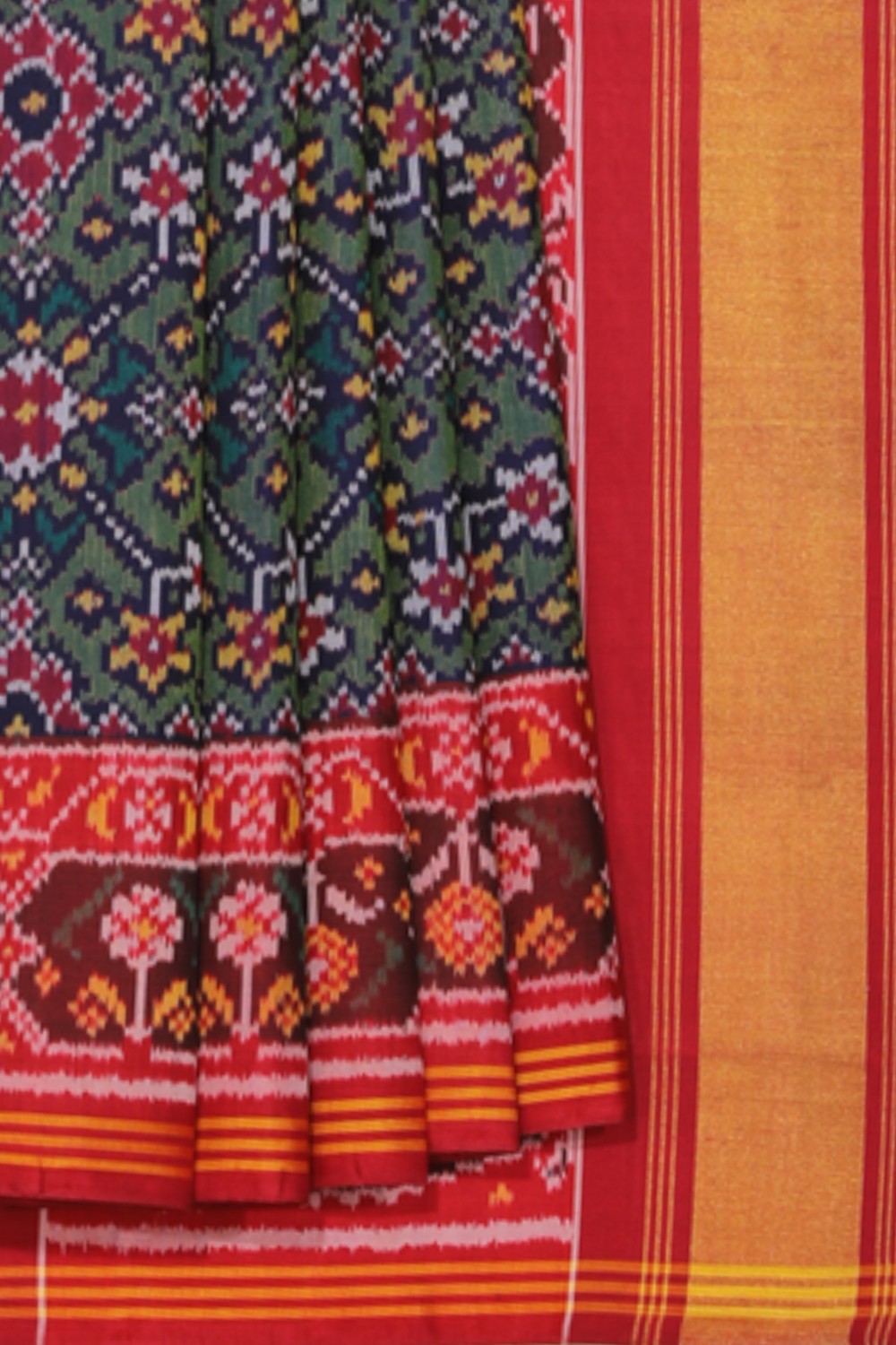 Collection of Rajkot Patola Twill Silk Saree in a gallery layout