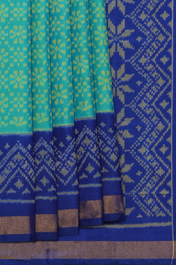 Collection of Rajkot Patola Sea Green Saree in a gallery layout