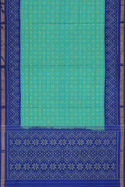 Collection of Rajkot Patola Sea Green Saree in a gallery layout