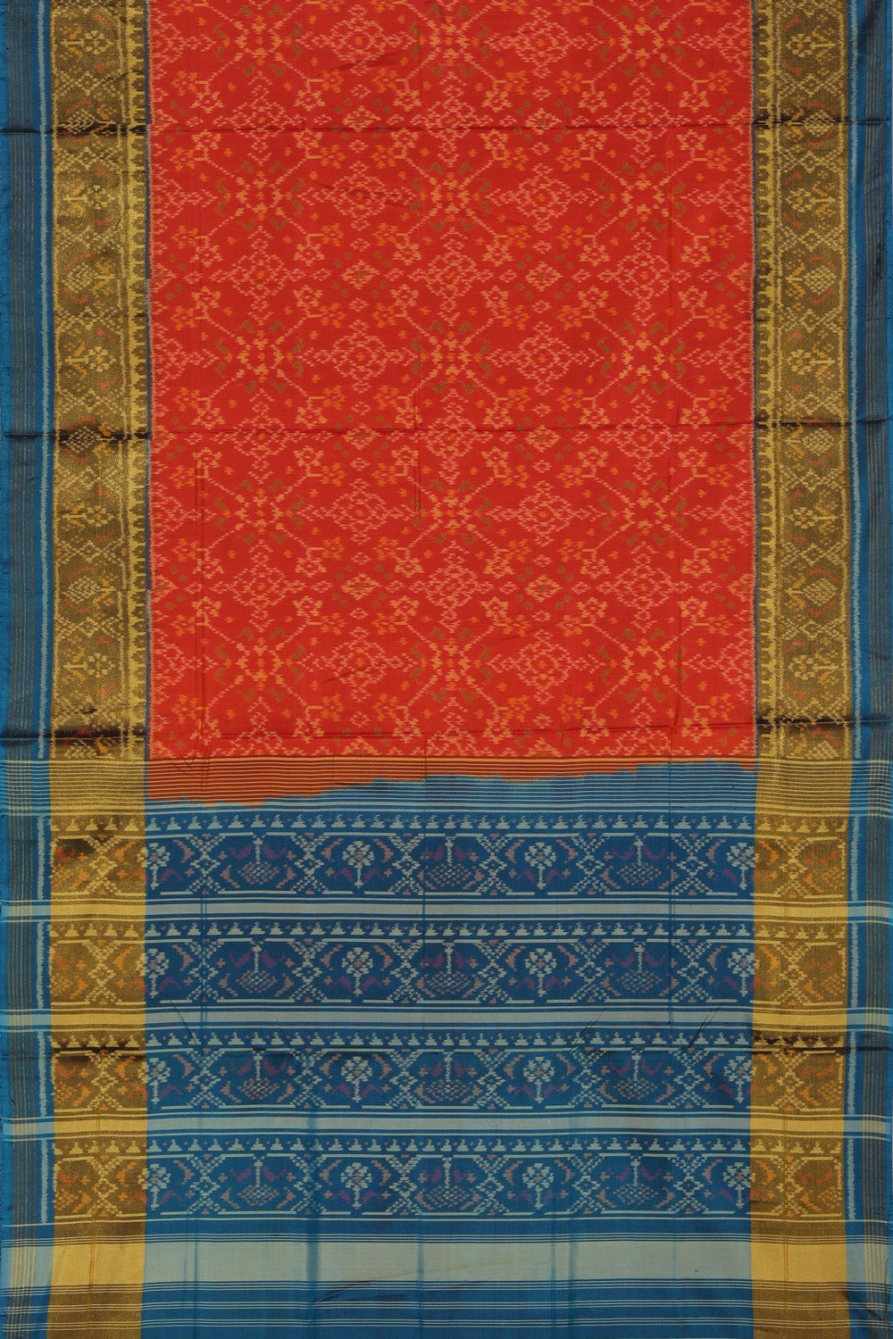 Image of Rajkot Patola Orange Saree