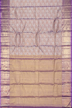 Image of Kanchipuram Silk Brocade Purple Saree