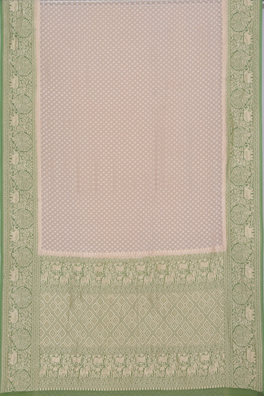 Image of Banarasi Georgette Cream Saree