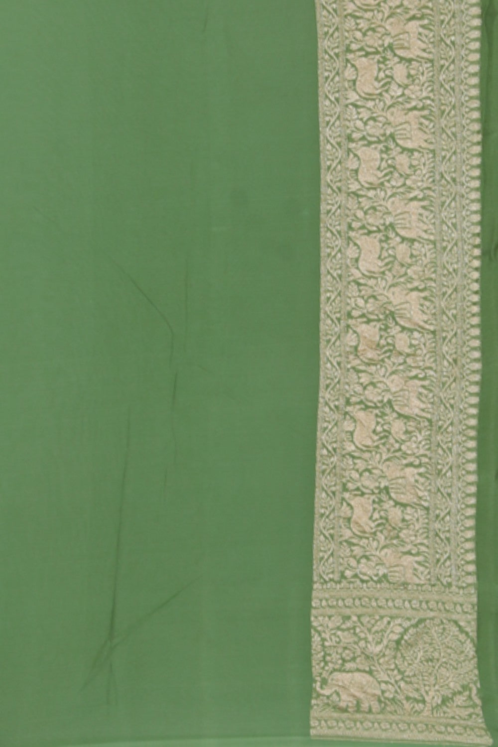 Image of Banarasi Georgette Cream Saree