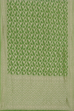 Collection of Banarasi Georgette Green Saree in a gallery layout