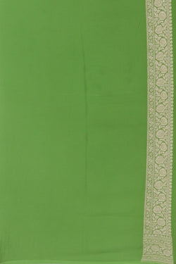 Collection of Banarasi Georgette Green Saree in a gallery layout