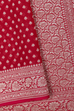 Image of Banarasi Georgette Pink Saree