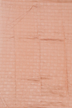 Image of Banarasi Cotton Silk Peach Saree