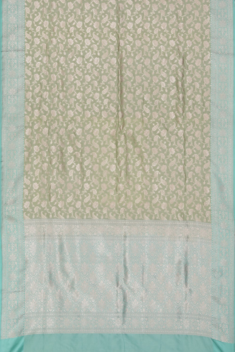 Banarasi Silk Aqua Green Saree