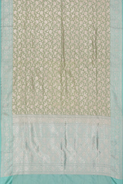 Image of Banarasi Silk Aqua Green Saree