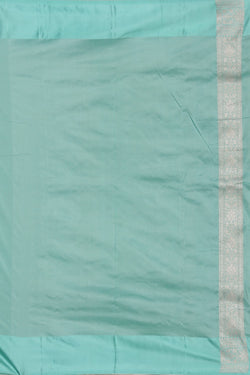 Image of Banarasi Silk Aqua Green Saree