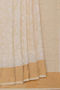 Collection of Banarasi Tussar Silk Embroidery Saree in a gallery layout