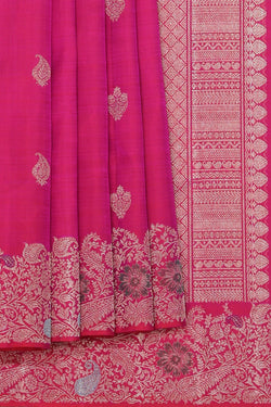 Collection of Arani Silk Pink Saree in a gallery layout