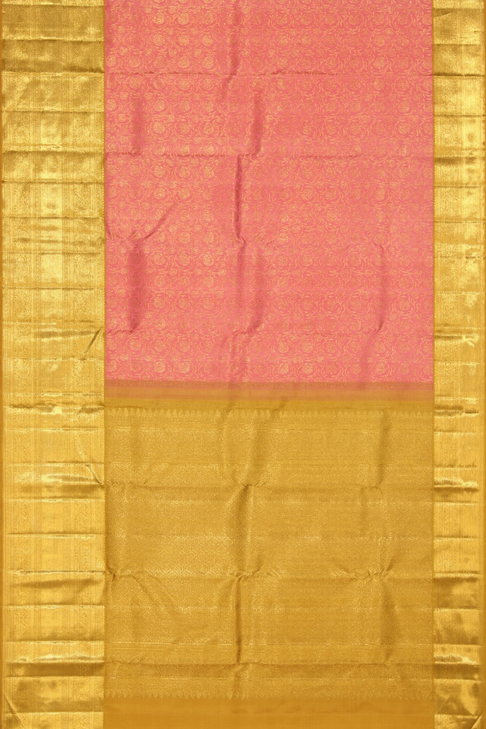 Collection of Arani Silk Brocade Pink Saree in a gallery layout