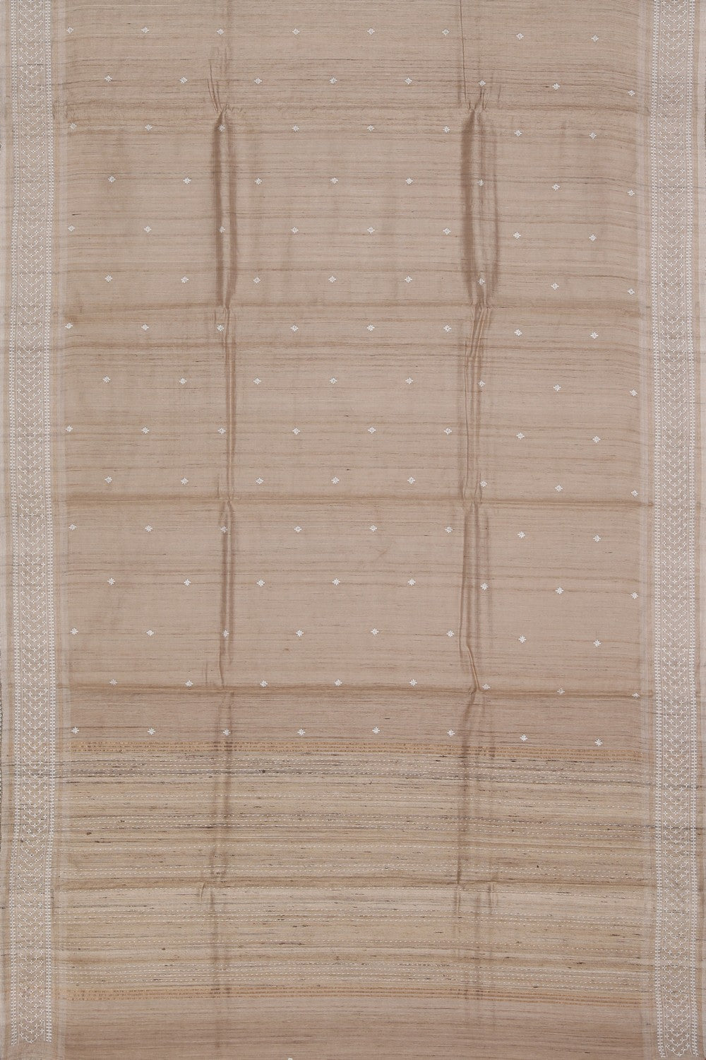 Banarasi Tussar Silk Beige Saree