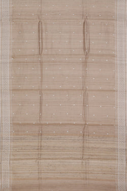 Image of Banarasi Tussar Silk Beige Saree