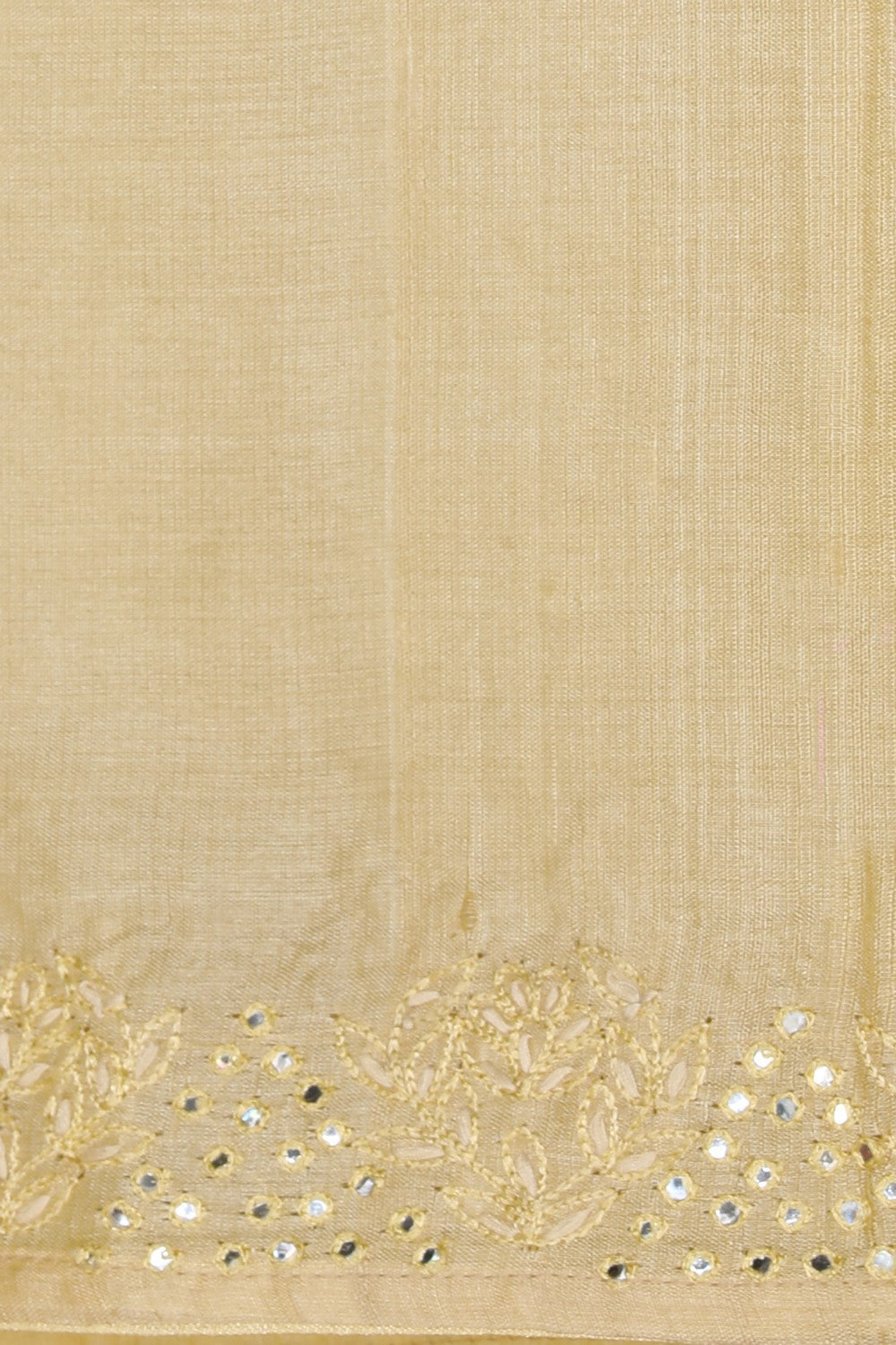 Image of Banarasi Tussar Silk Pale Yellow Saree