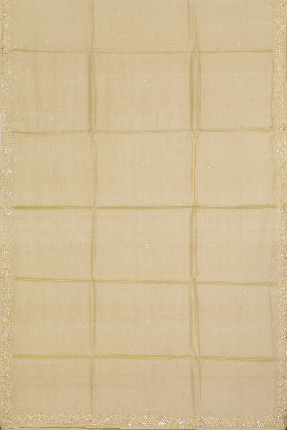 Image of Banarasi Tussar Silk Pale Yellow Saree