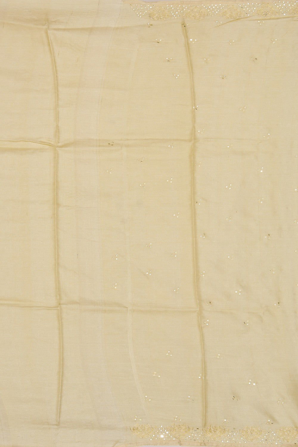 Image of Banarasi Tussar Silk Pale Yellow Saree